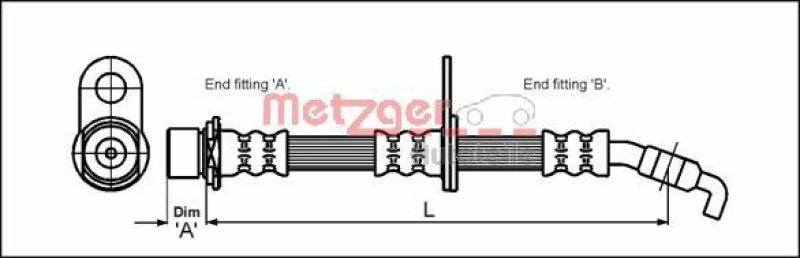 METZGER Bremsschlauch 4112200