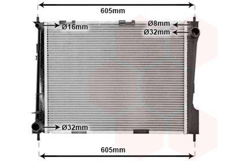 VAN WEZEL Radiator, engine cooling