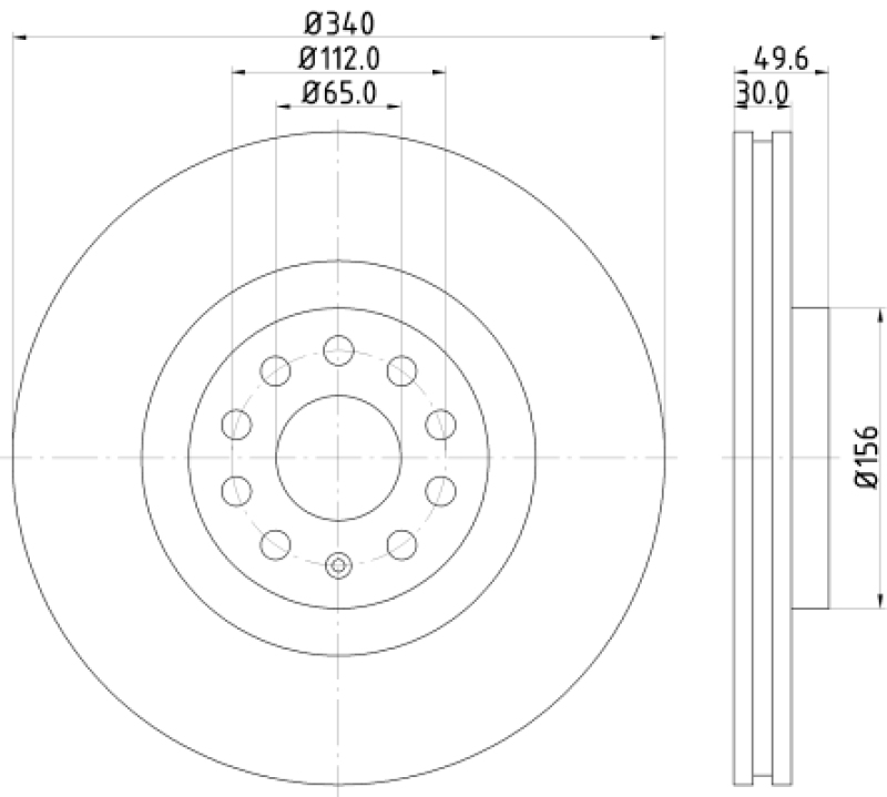 2x HELLA Bremsscheibe PRO High Carbon