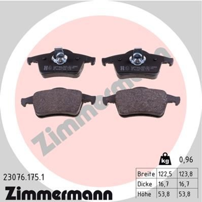 ZIMMERMANN Brake Pad Set, disc brake