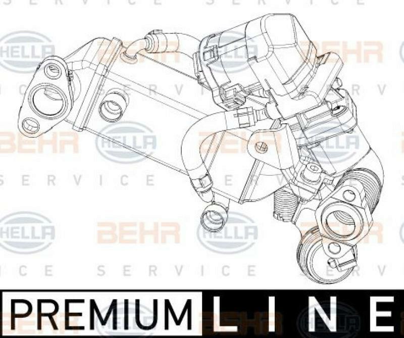 HELLA Kühler, Abgasrückführung BEHR HELLA SERVICE *** PREMIUM ...