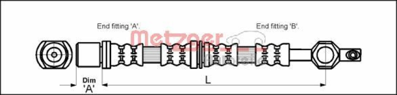 METZGER Bremsschlauch 4112213