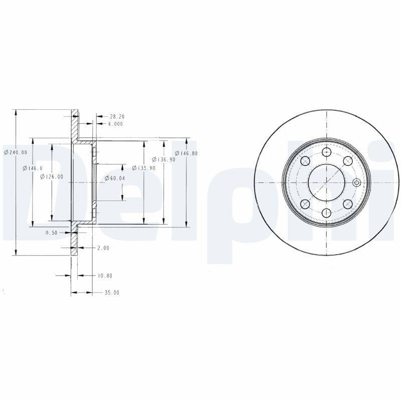 2x DELPHI Bremsscheibe