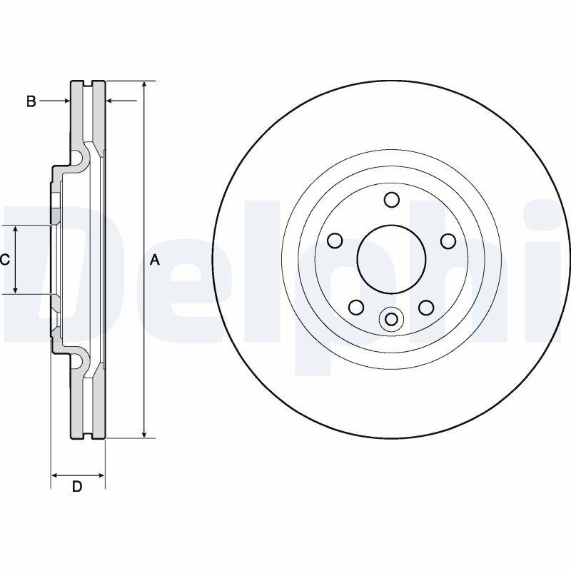 2x DELPHI Bremsscheibe
