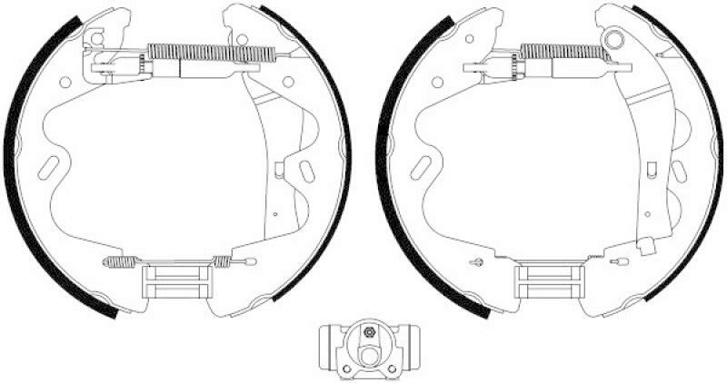 HELLA Brake Shoe Set Shoe Kit Pro