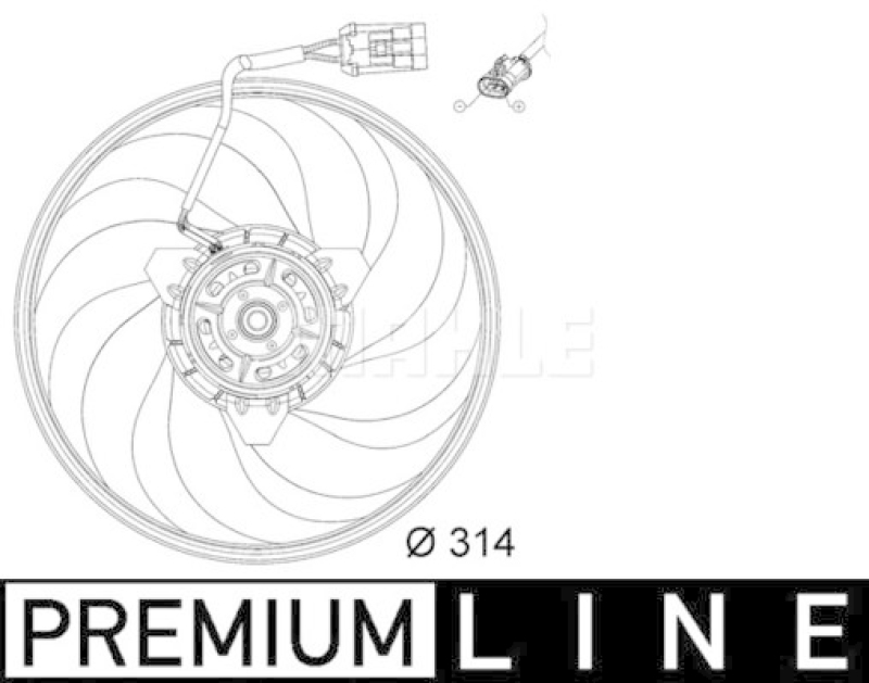 MAHLE L&uuml;fter, Motork&uuml;hlung BEHR *** PREMIUM LINE *** CFF 118 000P