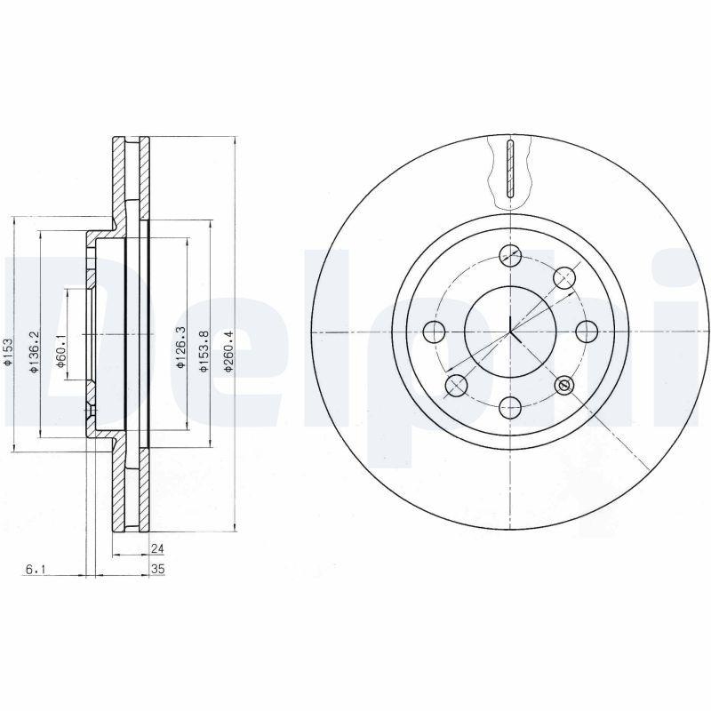 2x DELPHI Bremsscheibe