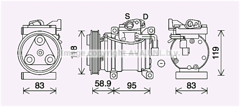 AVA QUALITY COOLING Kompressor, Klimaanlage