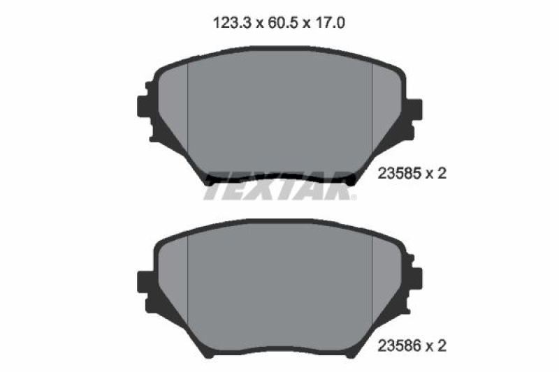 TEXTAR Bremsbelagsatz, Scheibenbremse 2358501