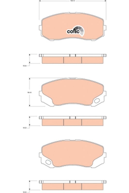 TRW Brake Pad Set, disc brake COTEC