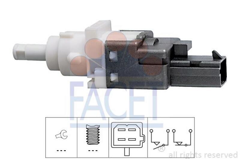 FACET Brake Light Switch Made in Italy - OE Equivalent