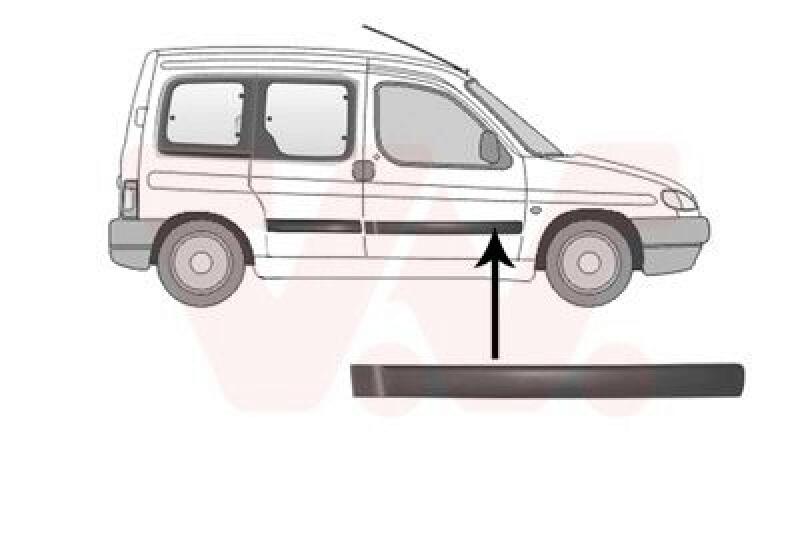 VAN WEZEL Trim/Protective Strip, door