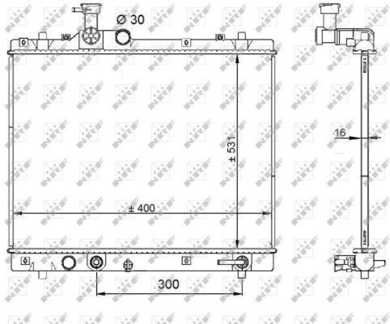 NRF Radiator, engine cooling