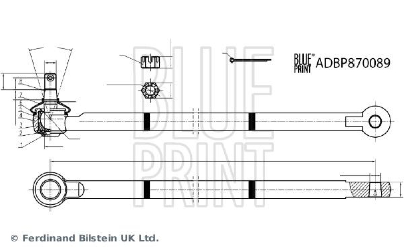 BLUE PRINT Lenkstange
