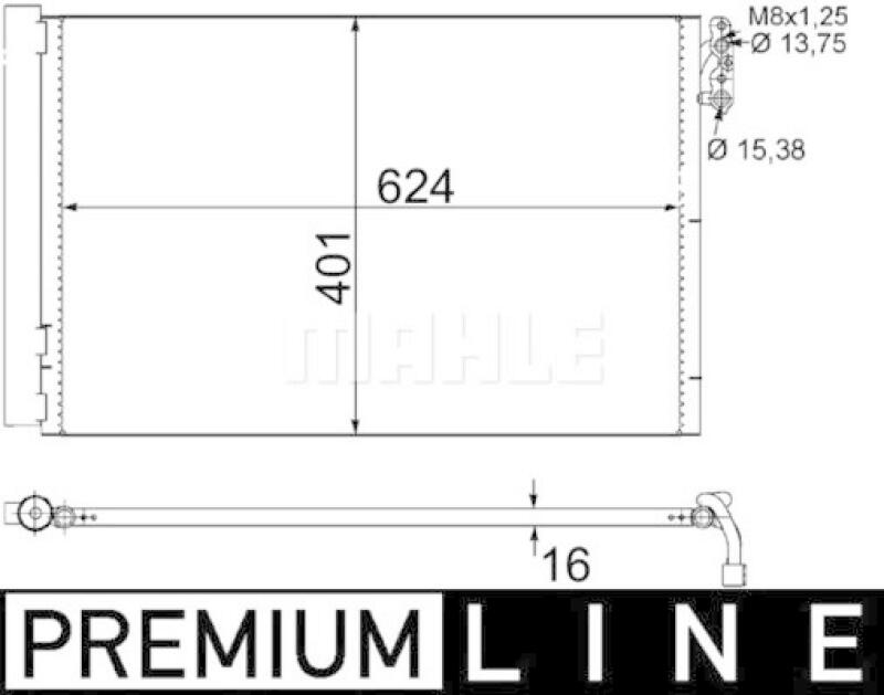 MAHLE Kondensator, Klimaanlage BEHR *** PREMIUM LINE ***