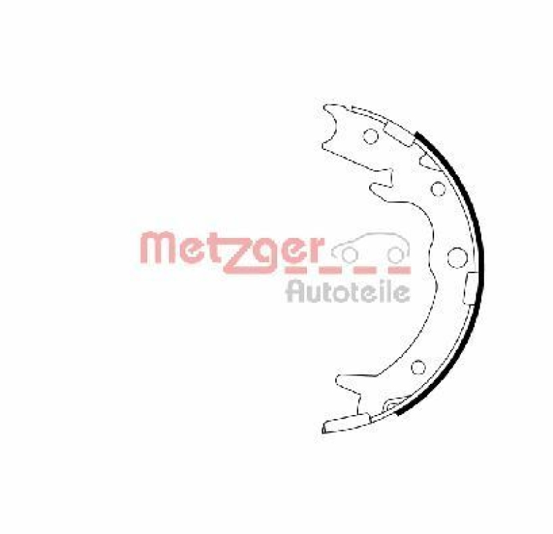 METZGER Brake Shoe Set, parking brake