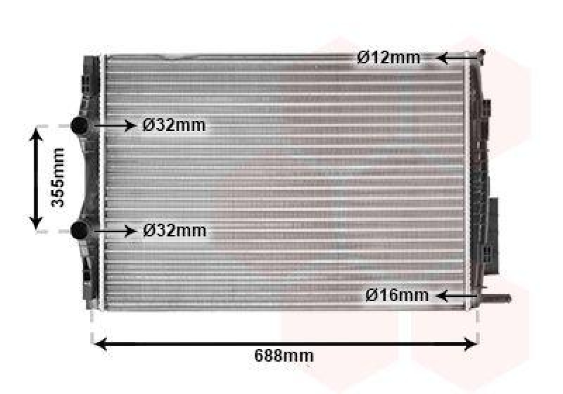 VAN WEZEL Radiator, engine cooling