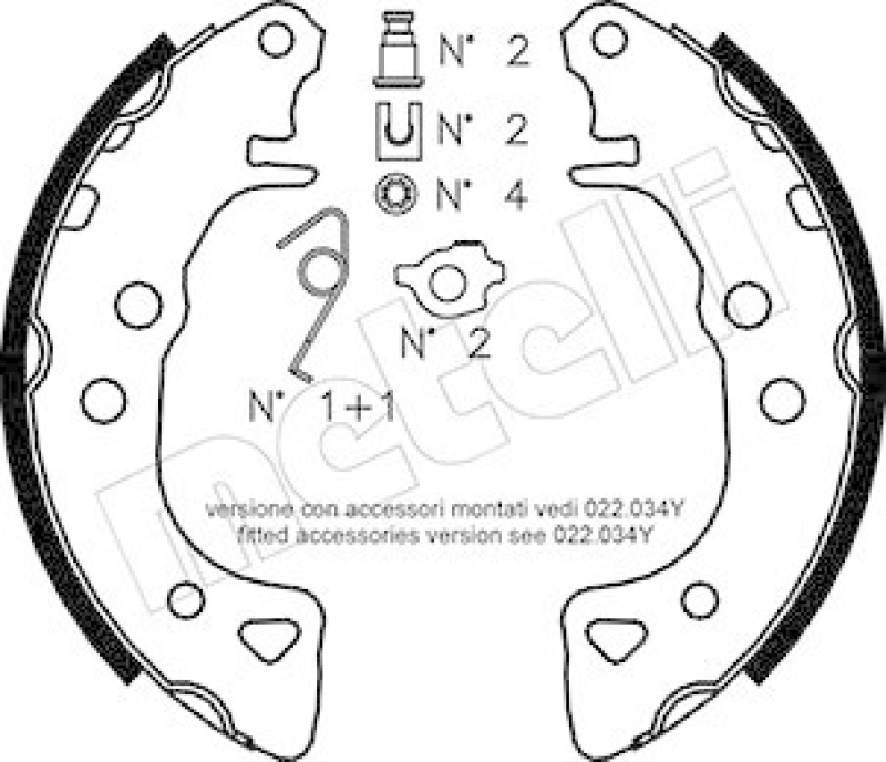 METELLI Bremsbackensatz 53-0021K