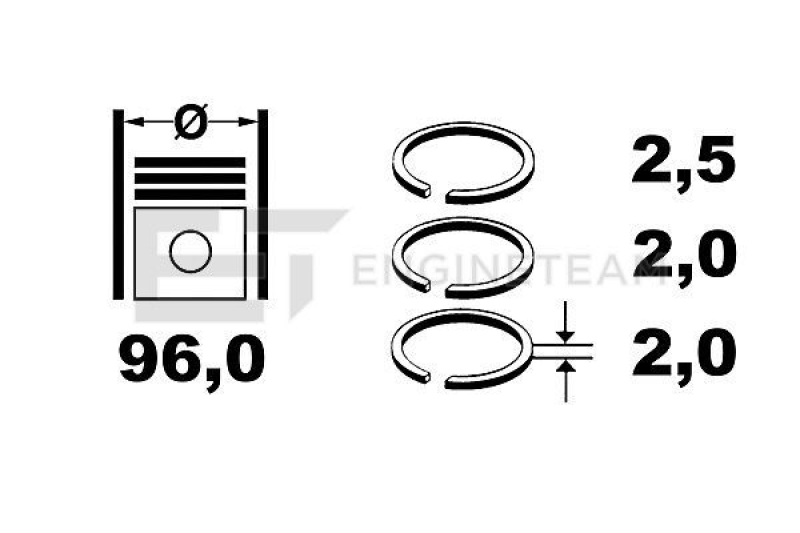 ET ENGINETEAM Piston Ring Kit