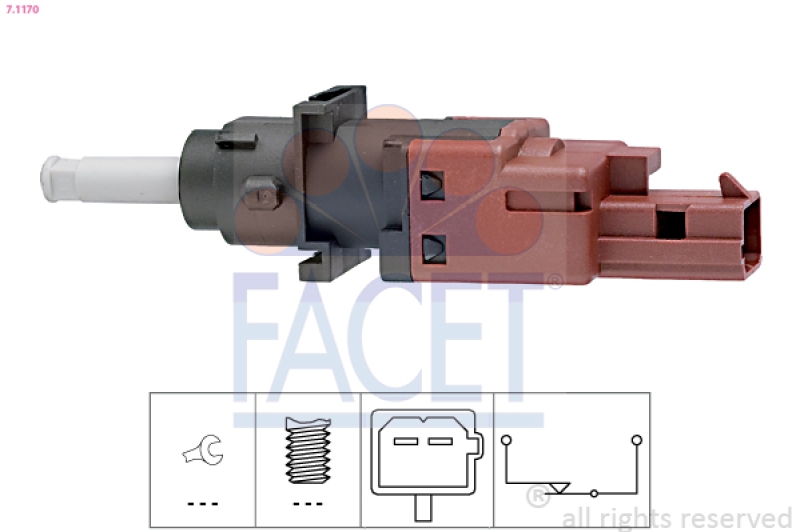 FACET Switch, clutch control (cruise control) Made in Italy - OE Equivalent