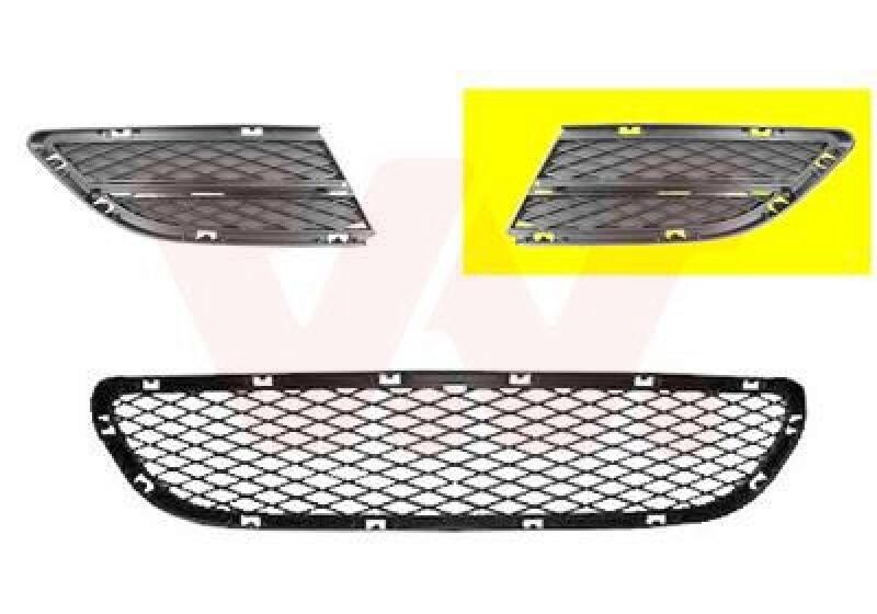 VAN WEZEL Ventilation Grille, bumper ** Equipart **