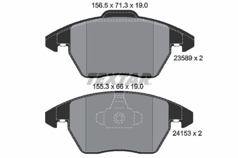 TEXTAR Bremsbelagsatz, Scheibenbremse 2358901