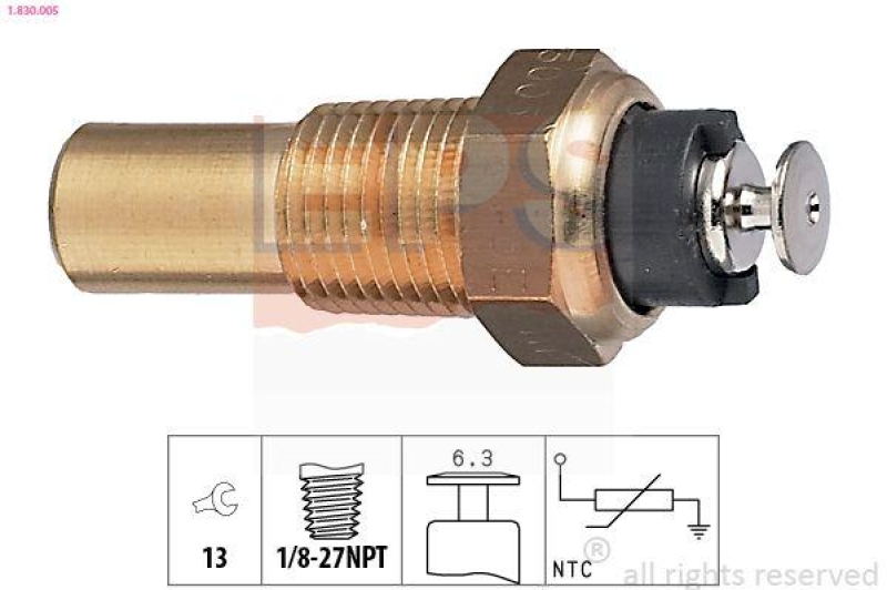 EPS Sensor, Kühlmitteltemperatur Made in Italy - OE Equivalent