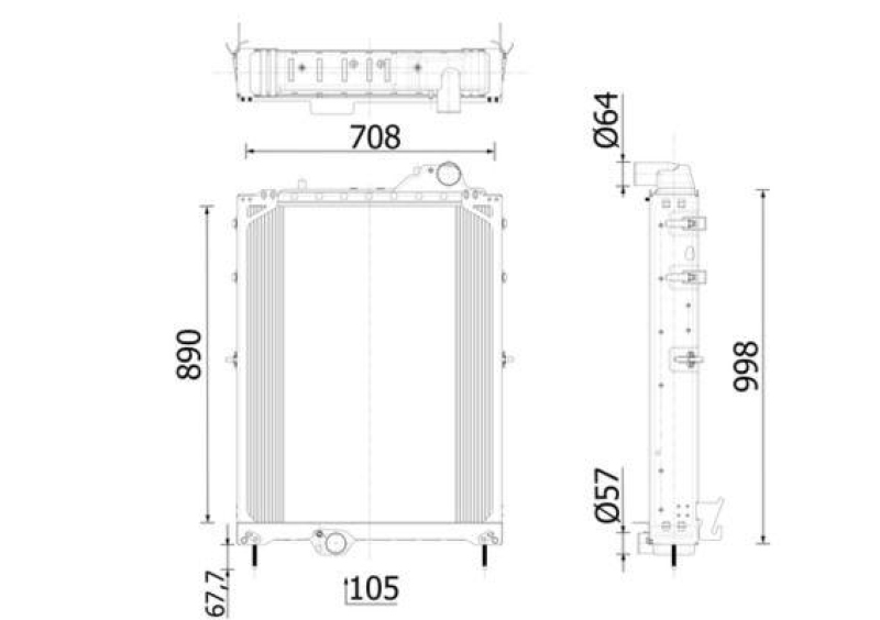 MAHLE Radiator, engine cooling