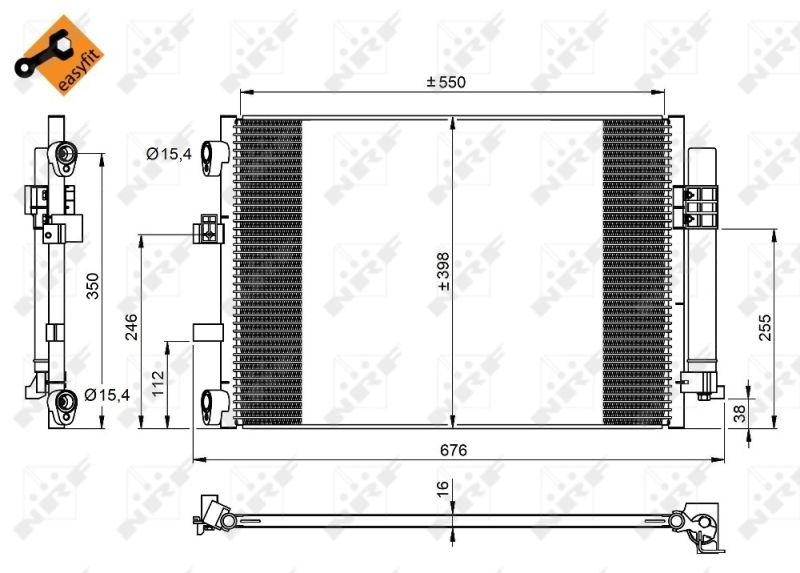NRF Condenser, air conditioning EASY FIT