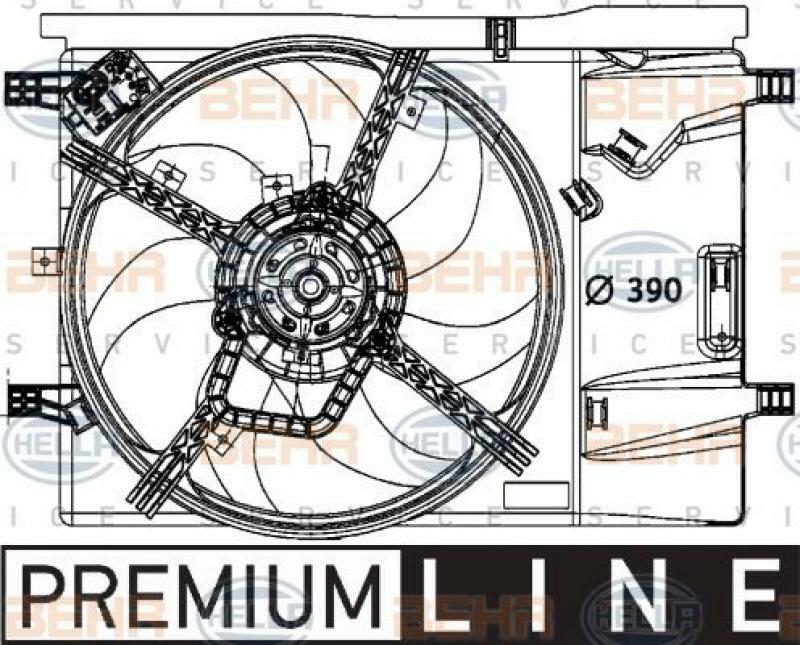 HELLA Lüfter, Klimakondensator BEHR HELLA SERVICE *** PREMIUM LINE ***