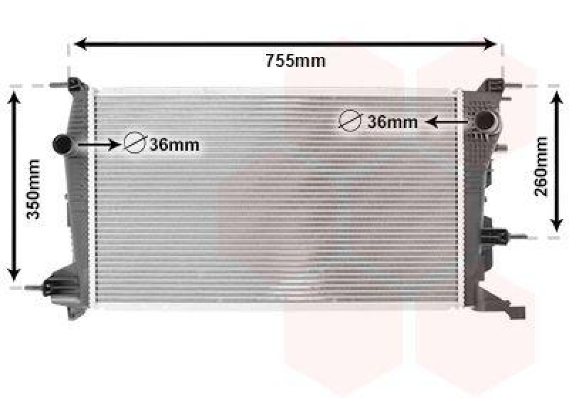 VAN WEZEL Radiator, engine cooling