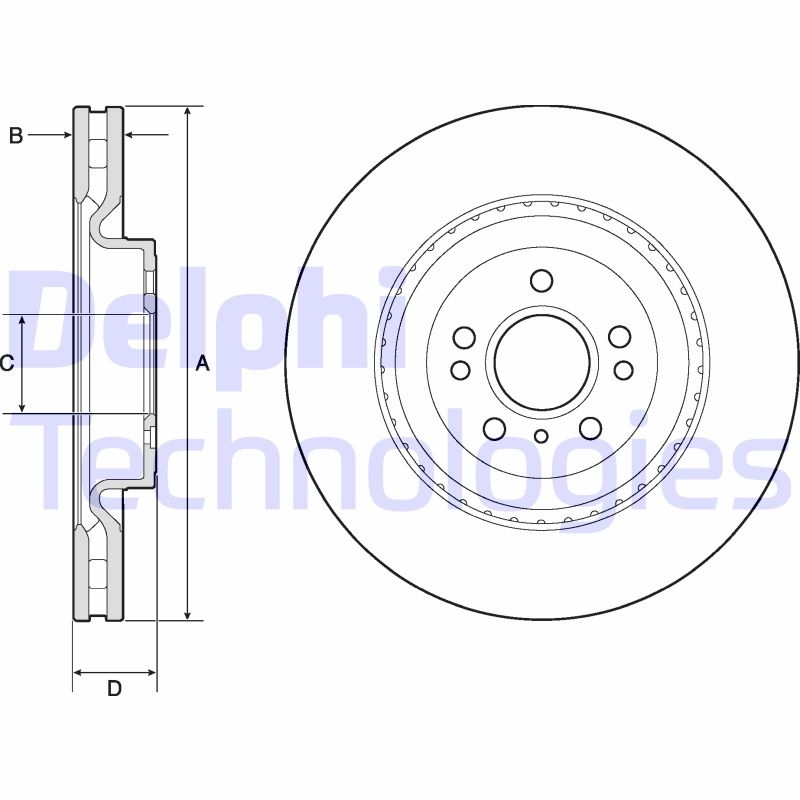 2x DELPHI Bremsscheibe BG9175C