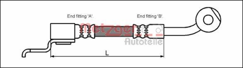 METZGER Brake Hose