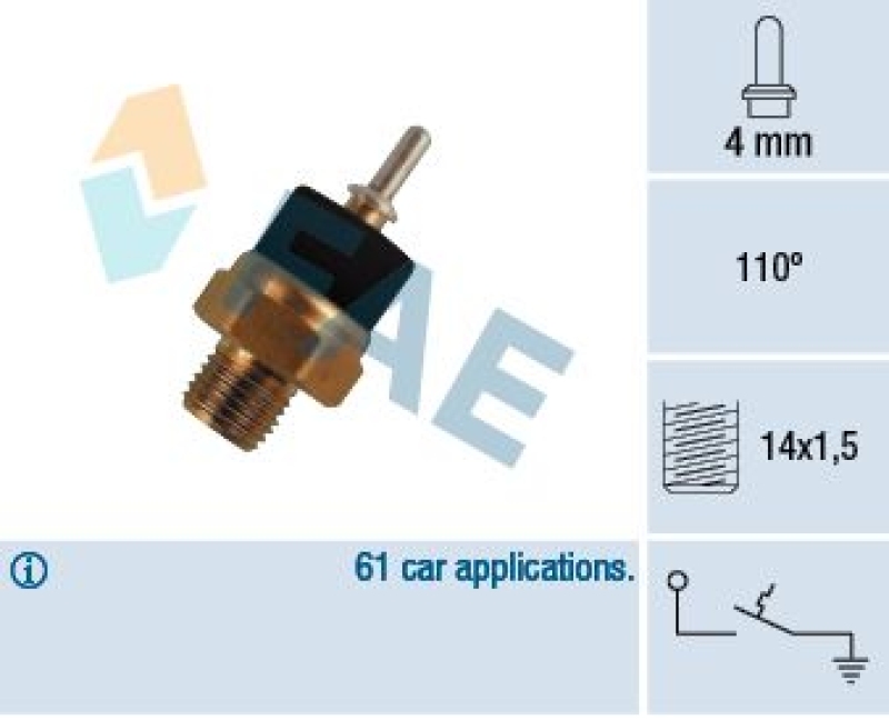 FAE Temperature Switch, coolant warning lamp