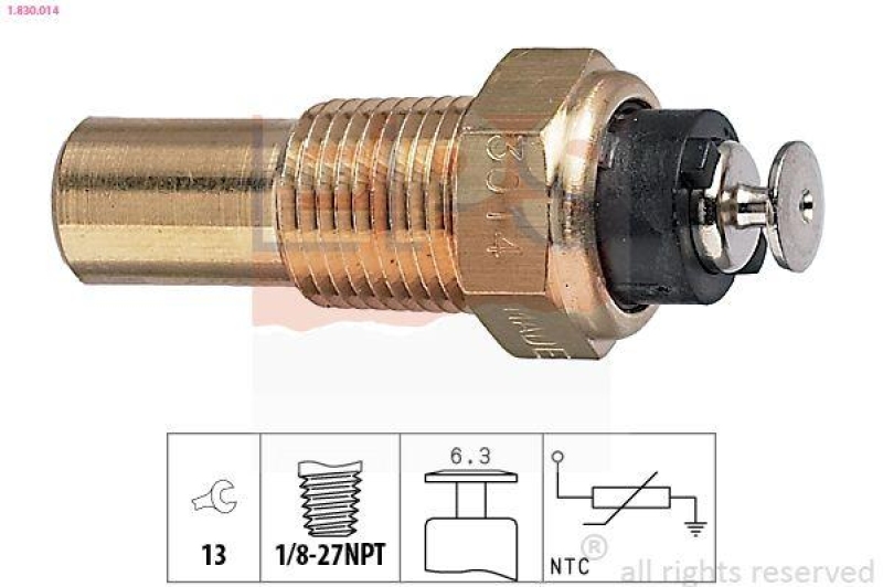 EPS Sensor, Kühlmitteltemperatur Made in Italy - OE Equivalent