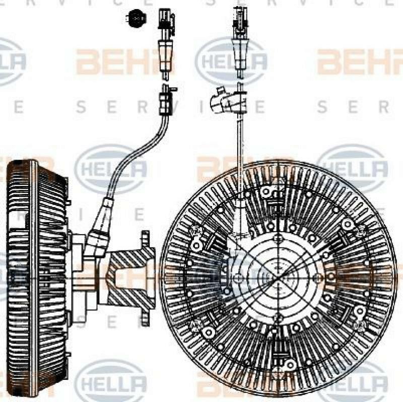 HELLA Clutch, radiator fan BEHR HELLA SERVICE *** PREMIUM LINE ***