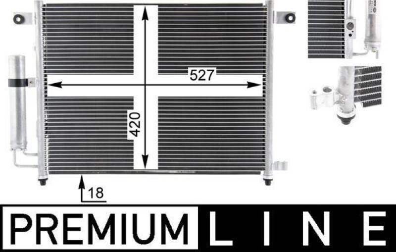 MAHLE Condenser, air conditioning BEHR *** PREMIUM LINE ***