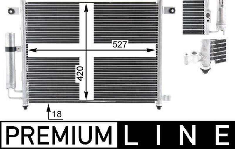 MAHLE Kondensator, Klimaanlage BEHR *** PREMIUM LINE ***