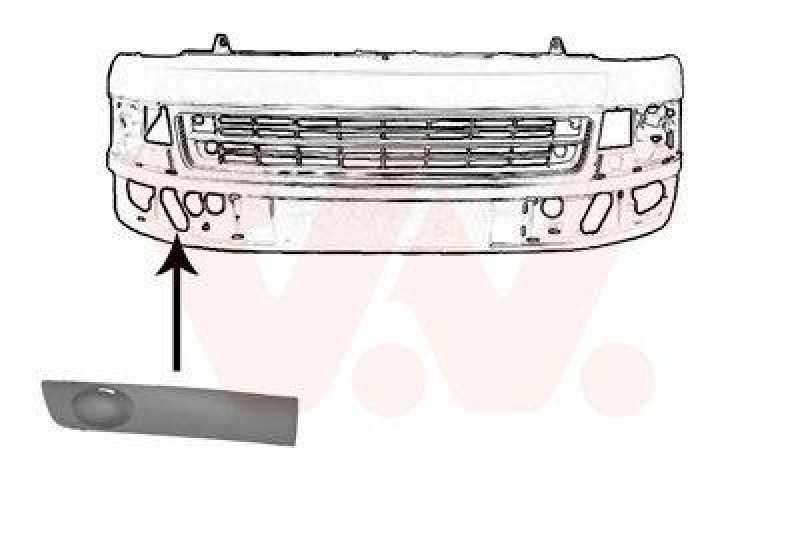 VAN WEZEL Ventilation Grille, bumper ** Equipart **