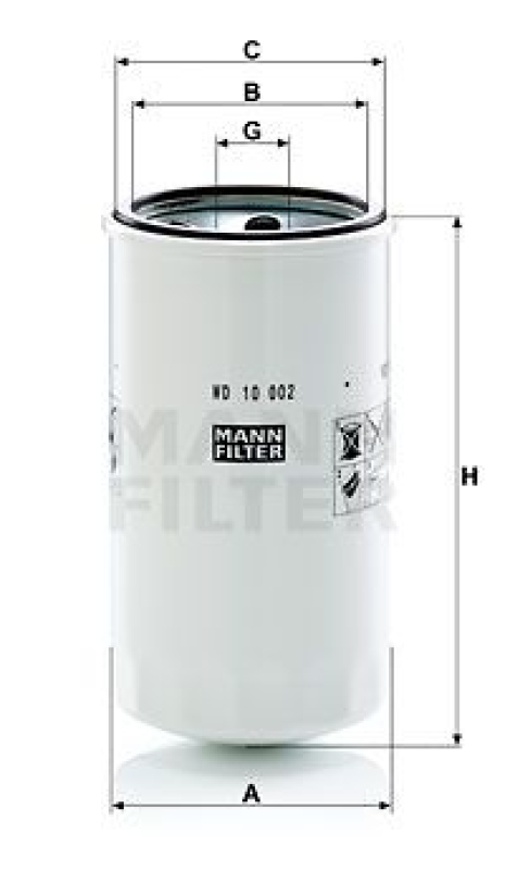 MANN-FILTER Filter, operating hydraulics