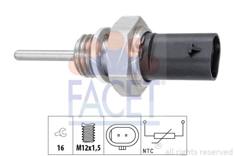 FACET Sensor, exhaust gas temperature Made in Italy - OE Equivalent