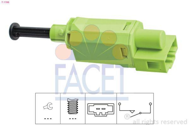 FACET Switch, clutch control (cruise control) Made in Italy - OE Equivalent