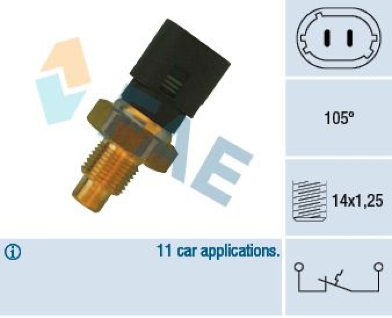 FAE Temperature Switch, coolant warning lamp