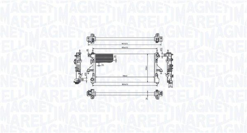 MAGNETI MARELLI Kühler, Motorkühlung