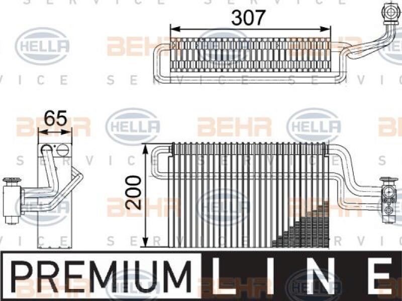 HELLA Verdampfer, Klimaanlage BEHR HELLA SERVICE *** PREMIUM LINE ***