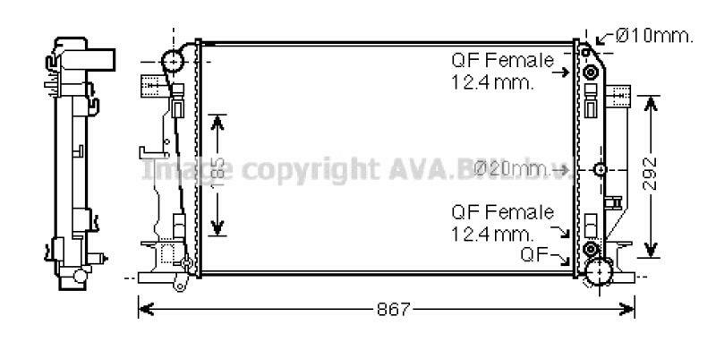 AVA QUALITY COOLING Kühler, Motorkühlung