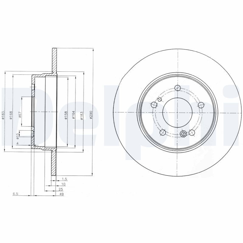 2x DELPHI Bremsscheibe