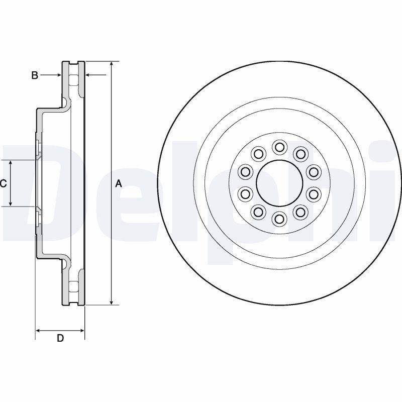 2x DELPHI Bremsscheibe