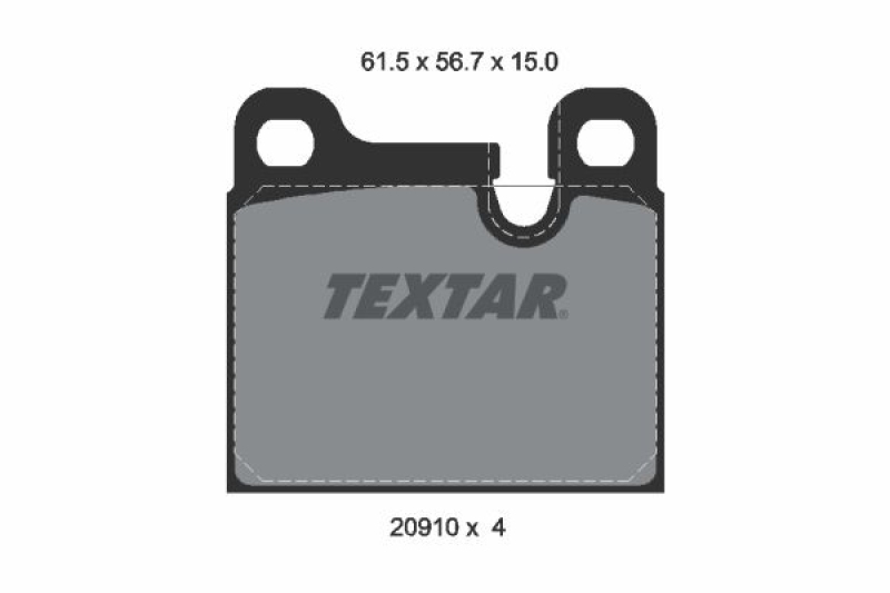 TEXTAR Bremsbelagsatz, Scheibenbremse