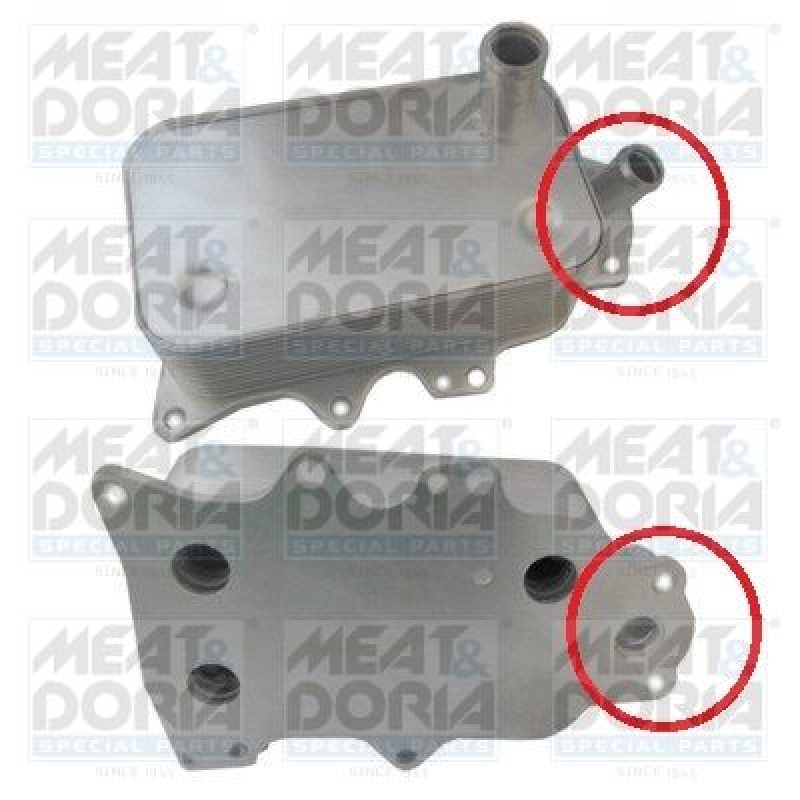 MEAT & DORIA Oil Cooler, engine oil